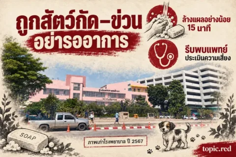 สคร.9 เตือนถูกสัตว์กัด–ข่วน ล้างแผลและรีบพบแพทย์ ไม่รออาการ